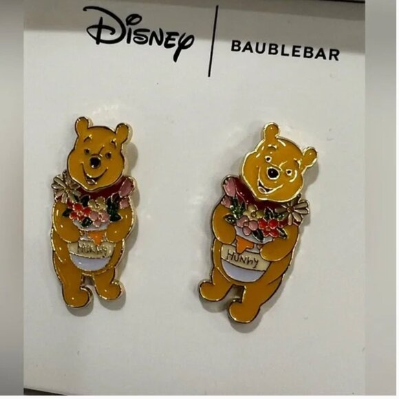 BaubleBar Disney Winnie the Pooh Earrings New in Box - Picture 1 of 2